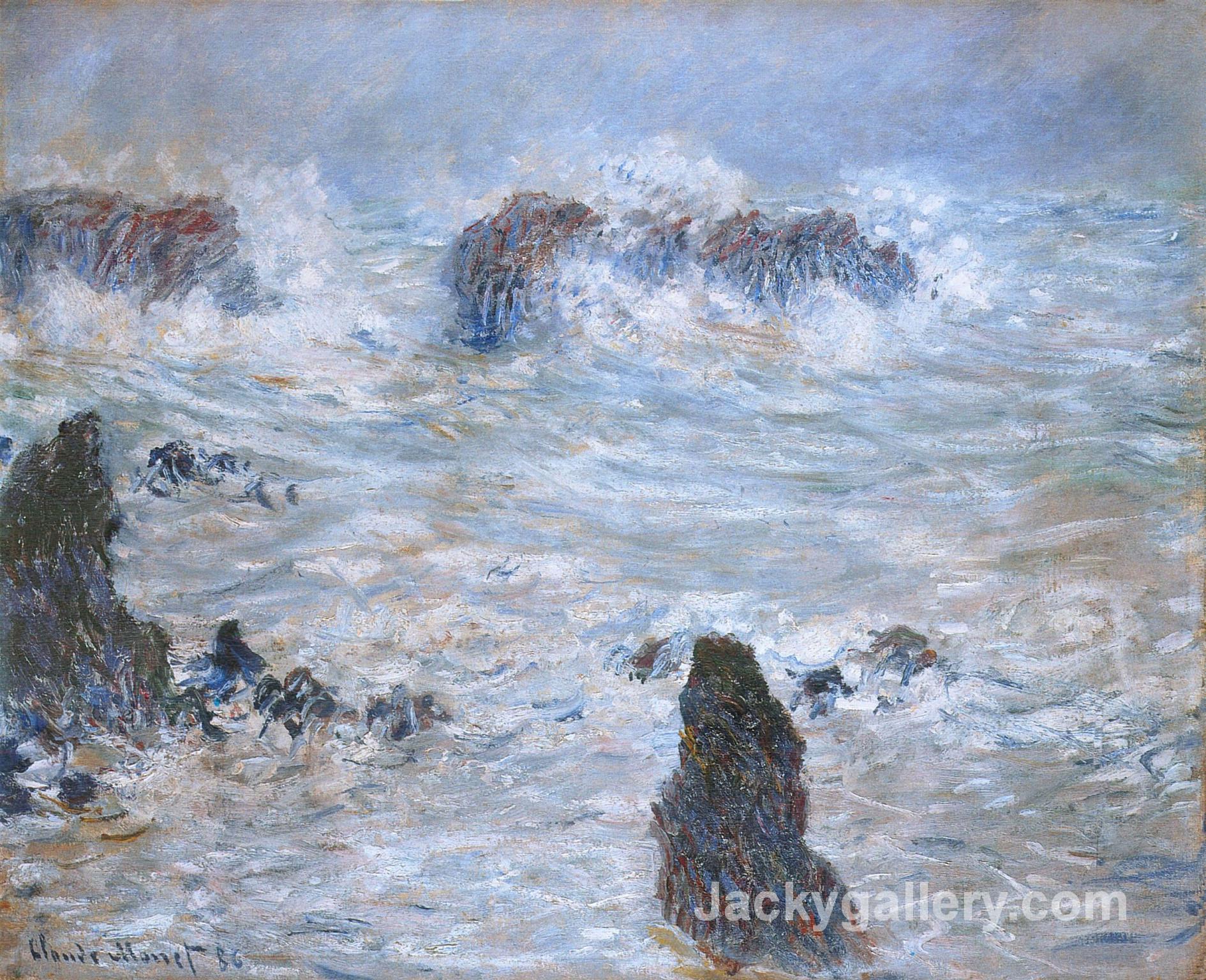 Storm, off the Coast of Belle-Ile by Claude Monet paintings reproduction